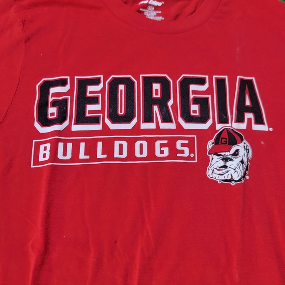 Georgia Bulldogs Men's Long Sleeve T Shirt Size Small Red White Pro Edge New - Picture 2 of 6